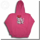 Liebe Meines Lebens- Kapuzenpullover Fuchsia (Logo Bunt)